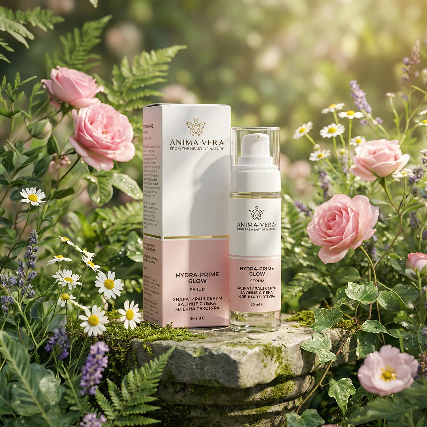 Hydra - Prime Glow Serum - Hydrating facial serum with light milky texture - Anima Vera Cosmetics